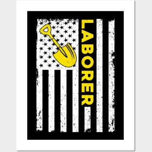 Laborer American Flag 4th Of July Posters and Art